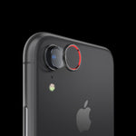 Back Camera lens protector temper glass film + metal real lens ring