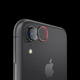 Back Camera lens protector temper glass film + metal real lens ring