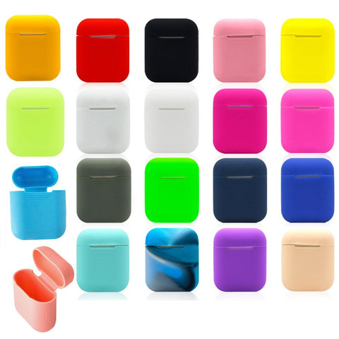 Soft Silicone Case Earphones for Apple Airpods case Bluetooth Wireless Earphone Protective  Cover Box for Air Pods Ear Pods Bag
