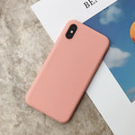 Silicone Case For iPhone 11 Pro Max Case Soft TPU Back Matte Color Phone Cases For Coque iPhone 6 7 8 Plus 6S XS Max XR X Etui