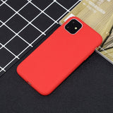 Silicone Case For iPhone 11 Pro Max Case Soft TPU Back Matte Color Phone Cases For Coque iPhone 6 7 8 Plus 6S XS Max XR X Etui