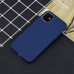 Silicone Case For iPhone 11 Pro Max Case Soft TPU Back Matte Color Phone Cases For Coque iPhone 6 7 8 Plus 6S XS Max XR X Etui