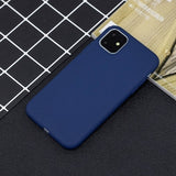 Silicone Case For iPhone 11 Pro Max Case Soft TPU Back Matte Color Phone Cases For Coque iPhone 6 7 8 Plus 6S XS Max XR X Etui