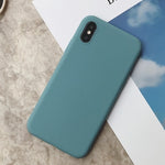 Silicone Case For iPhone 11 Pro Max Case Soft TPU Back Matte Color Phone Cases For Coque iPhone 6 7 8 Plus 6S XS Max XR X Etui