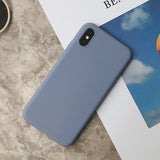 Silicone Case For iPhone 11 Pro Max Case Soft TPU Back Matte Color Phone Cases For Coque iPhone 6 7 8 Plus 6S XS Max XR X Etui