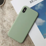 Silicone Case For iPhone 11 Pro Max Case Soft TPU Back Matte Color Phone Cases For Coque iPhone 6 7 8 Plus 6S XS Max XR X Etui