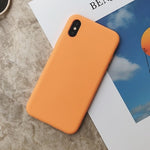 Silicone Case For iPhone 11 Pro Max Case Soft TPU Back Matte Color Phone Cases For Coque iPhone 6 7 8 Plus 6S XS Max XR X Etui