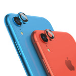 Back Camera lens protector temper glass film + metal real lens ring