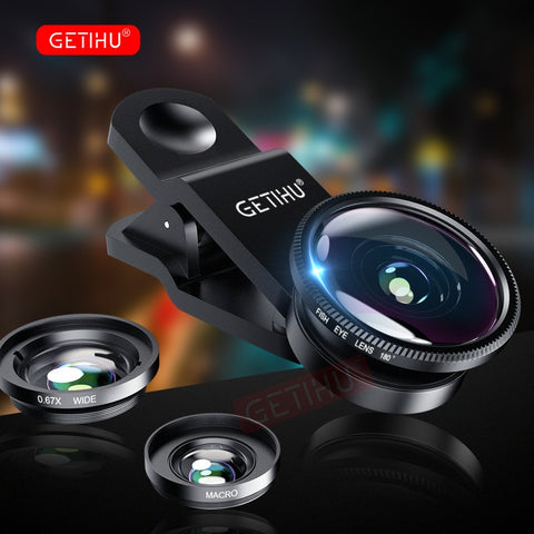 Universal 3 in 1 Fisheye - ultra wide angle for Smartphones