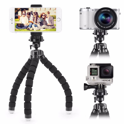 Mini Flexible Sponge Octopus Tripod