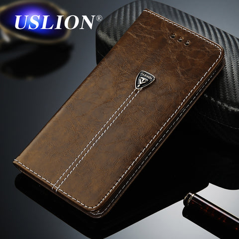 USLION Luxury Flip Leather Phone Case For iPhone 7 5 5s SE 6 6 Plus Wallet Card Slots Cases Cover For iPhone X XS Max XR 8 Plus