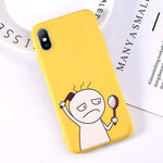 Lovebay Phone Case For iPhone 6 6s 7 8 Plus X XR XS Max Cute Cartoon Letter Deer Smiley Face Soft TPU For iPhone 5 5S SE Cover