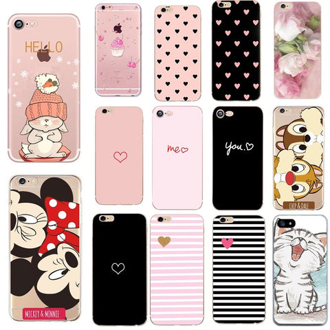 Heart Print Case For Iphones