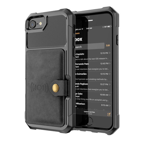Luxury PU Leather Wallet Case for iPhone 6 6s 7 8 Plus X XS XR XX MAX Cases Wallet Flip Cover Buckle for iPhone Phone XR Fundas