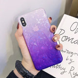 USLION Glitter Phone Case For iPhone 7 8 Plus Dream Shell Pattern Cases For iPhone XR XS Max 7 6 6S Plus Soft TPU Silicone Cover