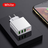 Stylish USB Charger with LED Display and 3 ports