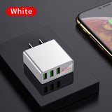 Stylish USB Charger with LED Display and 3 ports