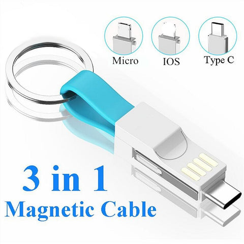 3 in 1 USB Cable Magnetic & Portable