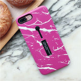 For iphone 6 6s 7 8 Plus X Marble Flower Flamingo Soft silicon Ring Phone Case For iphone 6 Case Hide Stand Holder Cover