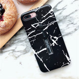 For iphone 6 6s 7 8 Plus X Marble Flower Flamingo Soft silicon Ring Phone Case For iphone 6 Case Hide Stand Holder Cover